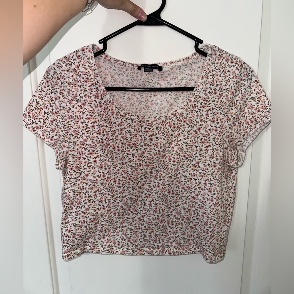 American Eagle Crop Tee